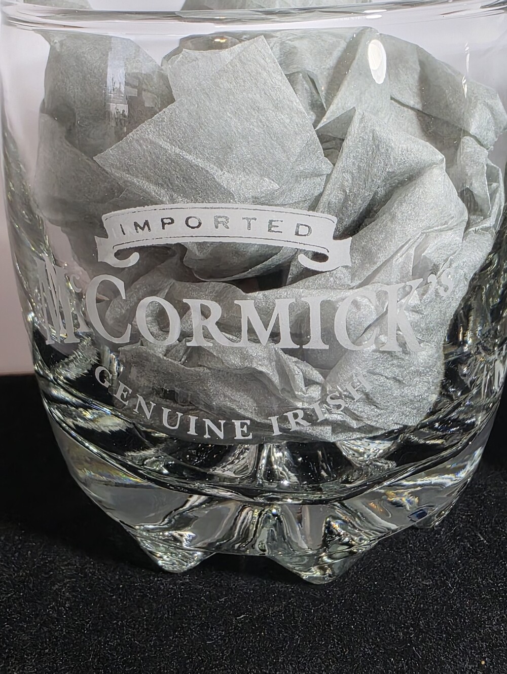 Set of 2 Vintage McCormick's Imported Irish Whiskey Rocks Glasses Bubble Base - Picture 4 of 9